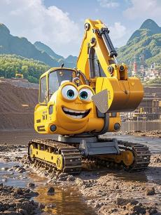 挖掘机工程车趣玩